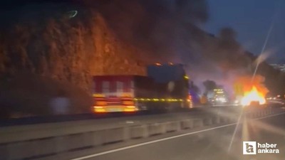 Ayaş'ta seyir halindeki otomobil alev alıp küle döndü!