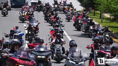 500 motosikletli 19 Mayıs için Ankara'da tur attı!