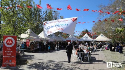 Çubuk'ta Atatürk Parkı'nda hayır kermesi açıldı