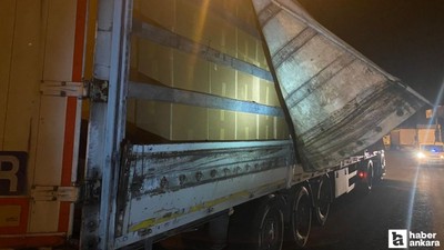 Kahramankazan'da durdurulan araçta 11 tondan fazla kaçak tütün ele geçirildi