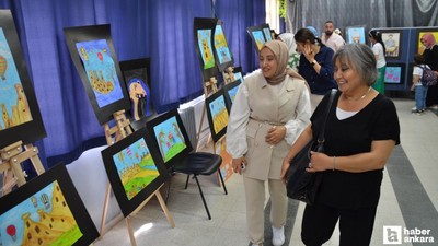 Kahramankazan'da öğrencilerden anlamlı sergi