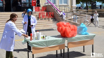 Kahramankazan'da TÜBİTAK Bilim Fuarı'nda öğrenciler projelerini sergiledi