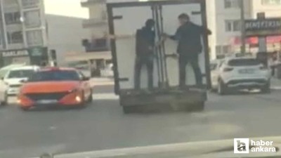 Sincan'da gençlerin tehlikeli yolculuğu kameralara yansıdı!