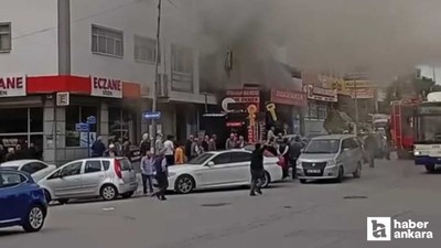 Altındağ'da balıkçı dükkanında yangın