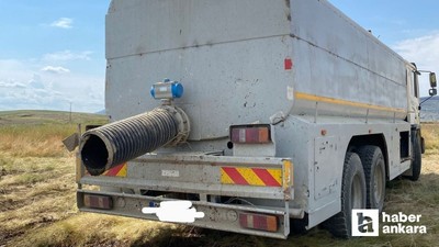 Ankara'da atıkları tarlaya döken firmaya suç üstü