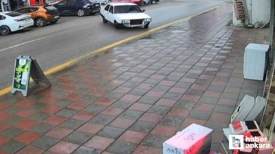 Elmadağ'da ‘drift' atmaya çalışan sürücü kameraya yansıdı