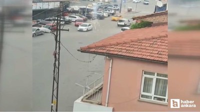 Yenimahalle'de elektrik tellerinden çıkan kıvılcımlar endişelendirdi