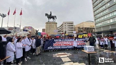 Ulus'ta öğretmenler ek atama için Cumhurbaşkanına seslendiler