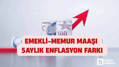 5 aylık enflasyon farkı 2025! Emekli, memur maaş zammı Temmuz hesaplama tablosu