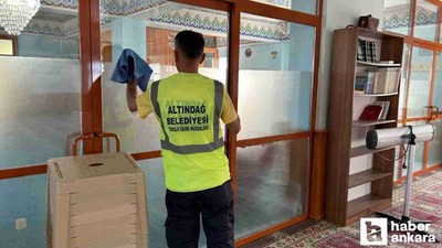 Altındağ Belediyesi camilerde temizlik çalışması gerçekleştirdi