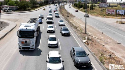 Kırıkkale'deki kilit kavşakta bayram trafiği başladı