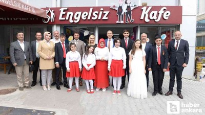 Özel öğrenciler Kahramankazan Belediyesi Engelsiz Kafe'de sergi açtı