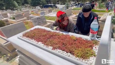 Çocuklarının Ankara'daki kabrini ziyaret edemeyen yaşlı çifte bayram jesti