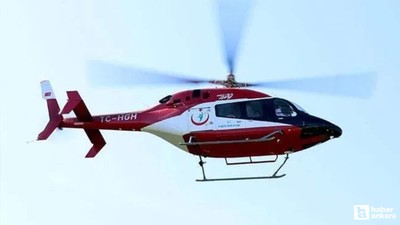 Kazada yaralanan bebek ambulans helikopterle Ankara'ya getirildi