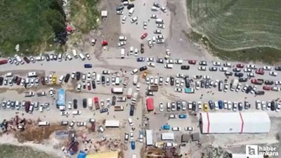 Başkentte kurban kesim alanındaki yoğun kameralara yansıdı