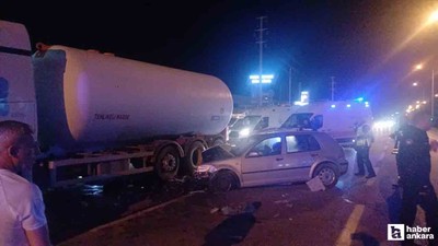 Çorum'da akaryakıt tankeriyle çarpışan otomobilin sürücüsü hayatını kaybetti