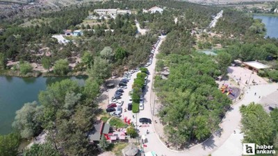 Başkentliler bayramda soluğu Mavi Göl'de aldı