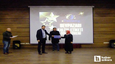 Beypazarı'nda eTwinning Projesi için ödül töreni düzenlendi