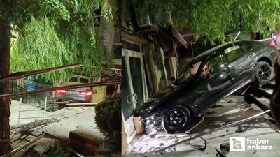 Akyurt'ta gece saatlerinde korkutan kaza!