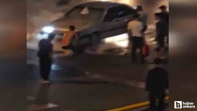 Mamak'ta seyir halindeki araçta yangın çıktı