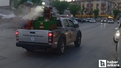 Pursaklar Belediyesi ilaçlama çalışmalarına gece gündüz devam ediyor