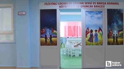 Sincan'da Filistinli çocukların anısına kütüphane açıldı