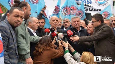 TÜRK-İŞ Ankara'da Hazine ve Maliye Bakanlığı önünde miting yaptı
