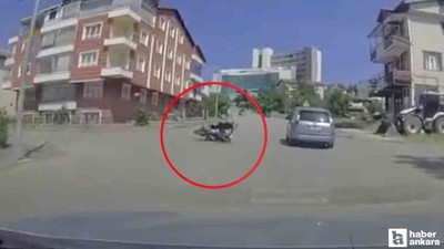 Elmadağ'da motosiklet kazası kısa süreli paniğe neden oldu