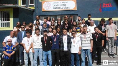 Ankaragücü yöneticileri, Cemil Meriç Anadolu Lisesi'ndeki karne törenine katıldılar