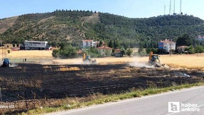 Beypazarı'nda tarla yangını: Çok sayıda tavuk telef oldu!