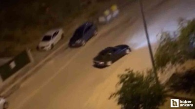 Etimesgut'ta drift atan sürücü korku dolu anlar yaşattı