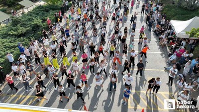 Etimesgut Belediyesi'nin ücretsiz zumba festivaline yoğun ilgi!