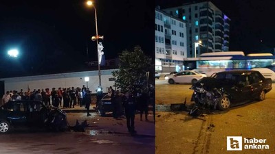 Akyurt'ta trafik kazası: Araç kullanılamaz hale geldi!