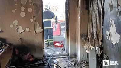 Kırıkkale'de telefon bataryasının patlamasıyla çıkan yangında 8 kişi dumandan etkilendi