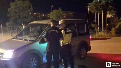 Beypazarı'nda jandarma ekiplerinden araç denetimi