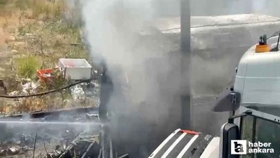 Sincan'da konteyner yangını paniğe neden oldu