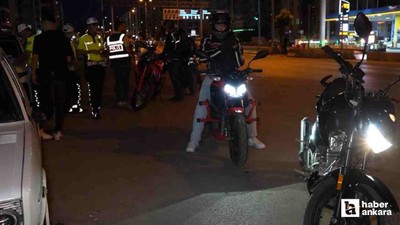 Kırıkkale'de denetime takılan 40 motosiklet sürücüsüne ceza kesildi