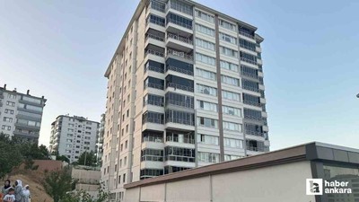 Pursaklar'da 11 katlı binada çıkan yangında 2 kişi hastanelik oldu