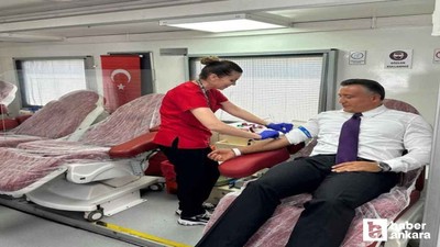 Kızılay'ın Mobil Kan Bağış Aracı Ayaş'a geldi