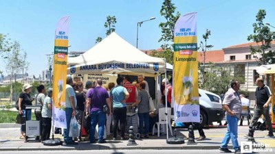 ABB'den Kızılay ve Ulus'ta ücretsiz limonata ikramı