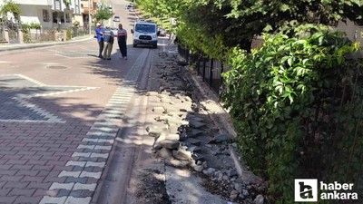 Pursaklar Belediyesi kaldırım yenileme çalışmalarına başladı