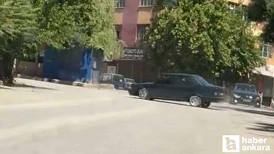 Altındağ'da drift atan sürücü trafiği birbirine kattı