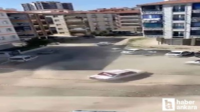 Sincan'da drift atan sürücü mahalle sakinlerini korkuttu