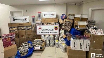 Başkentte piyasa değeri 7 milyon TL'den fazla eşya ve kaçak tütün ele geçirildi