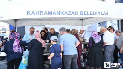 Kahramankazan Belediyesi geleneği bozmadı: Aşure dağıtıldı