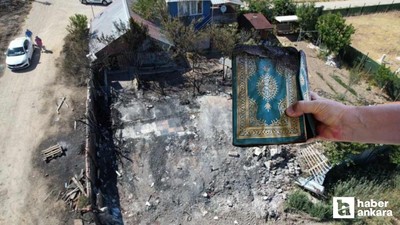 Sincan'da küle dönen evde sadece Kur'an-ı Kerim yanmadı!