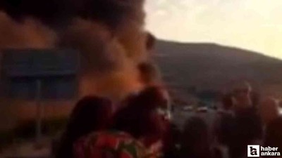 Kızılcahamam'da yolcu otobüsünde yangın! Geriye hurda yığını kaldı
