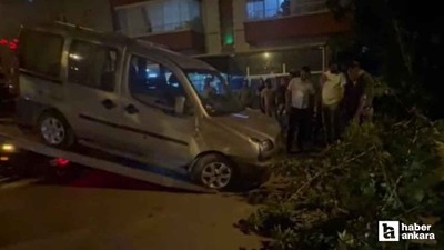Sincan'da hafif ticari araç bahçe duvarına çarptı 1 kişi yaralandı