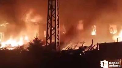Çubuk'ta yangın: İki ev alevlere teslim oldu