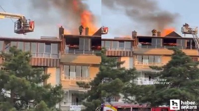 Ankara Yenimahalle'de çatı katı yangını: Müdahale başladı!